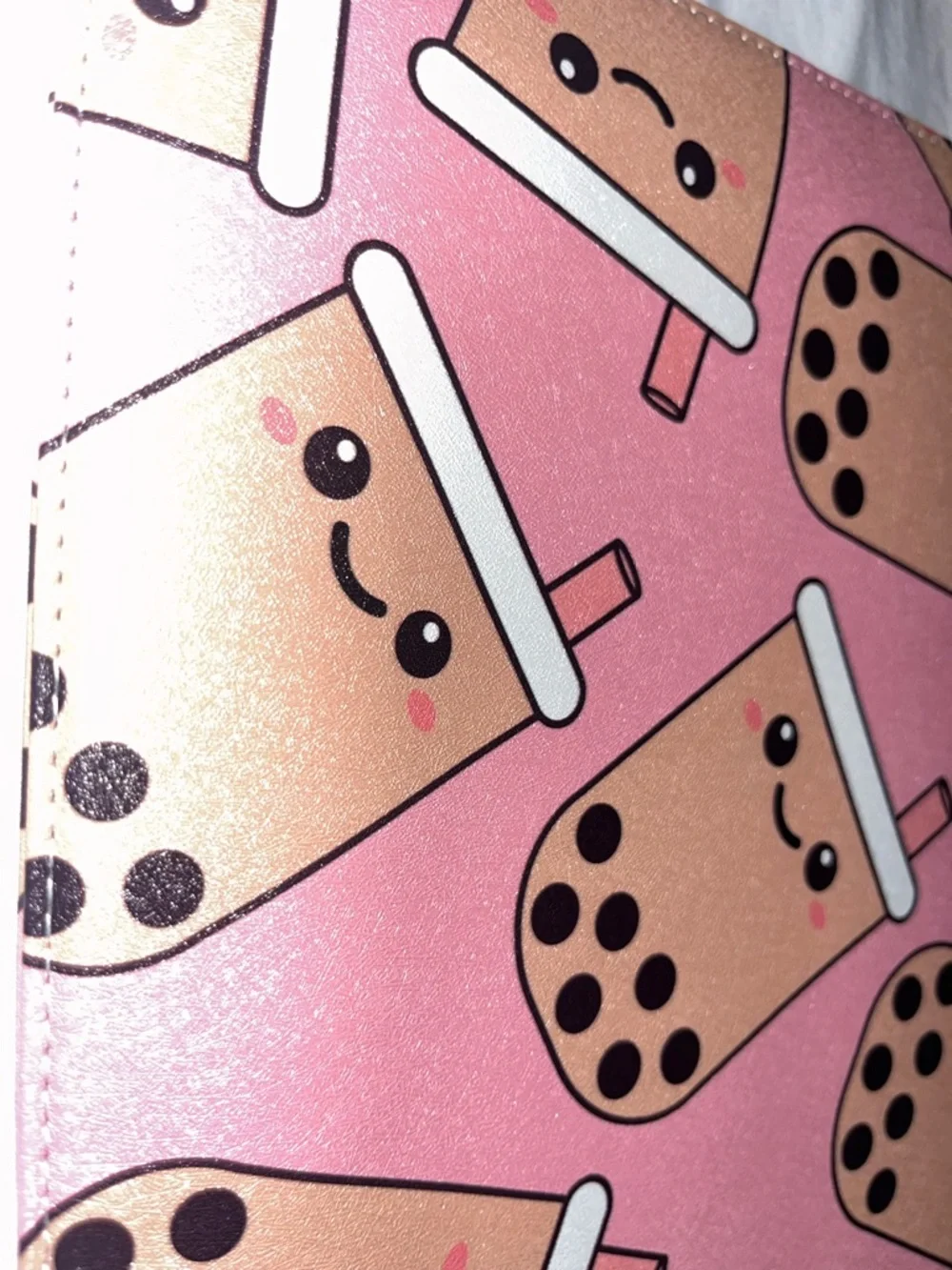 Laptop Sleeve for 15” Pink Bubble Tea with Kawaii Boba Print